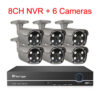 8CH NVR and 6 Camera